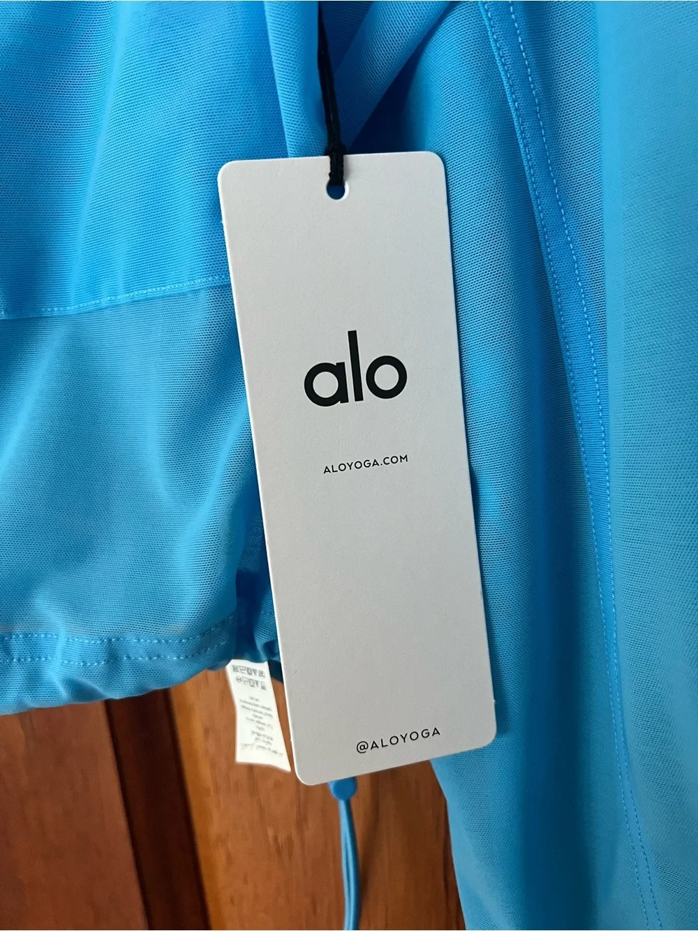 ALO Yoga Mesh Sheer Bliss Jacket NWT RT $148 Azure Blue